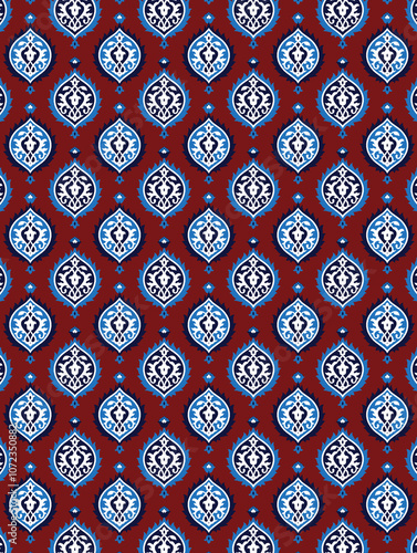 Obraz na płótnie seamless beautiful wallpaper cards all over design floral leaf vintage ornament Victorian ethnic geometric print paisley pattern w salonie