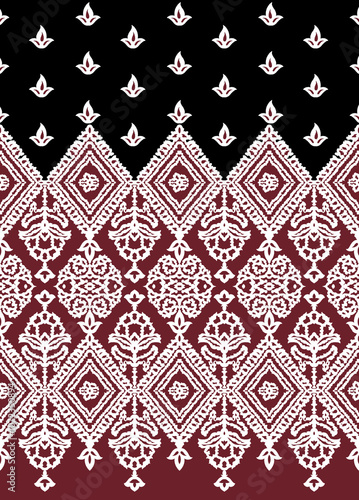 Obraz na płótnie seamless beautiful wallpaper cards border design floral leaf vintage ornament Victorian geometric ethnic print paisley pattern w salonie