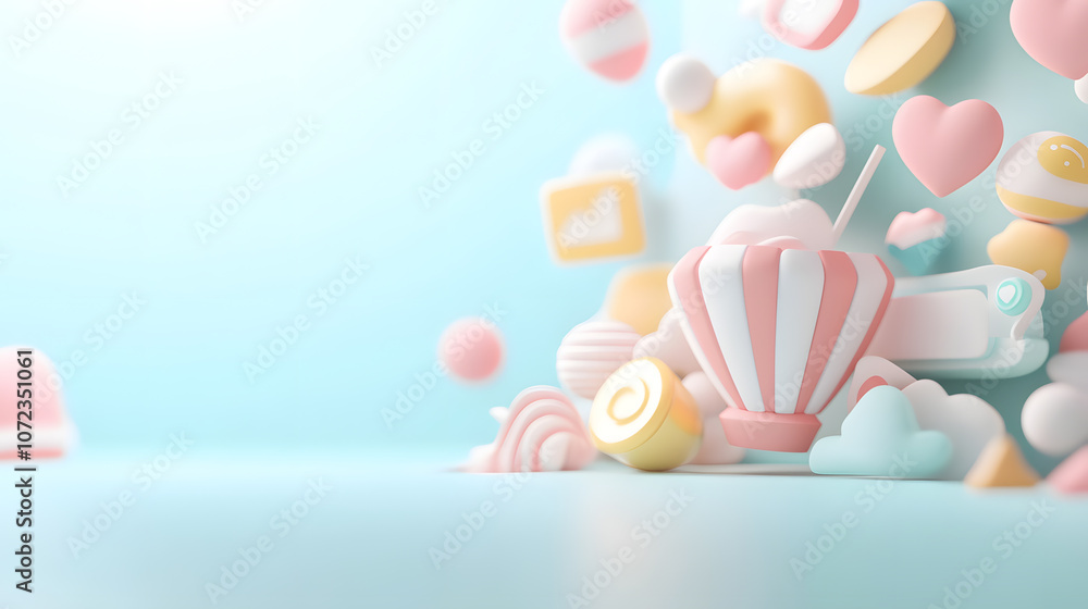 pastel colorful design element in 3d illustration graphic for presentation. pastel colorful design element in 3d illustration graphic for presentation.