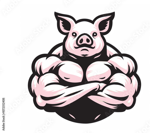Pig with Crossed Arms