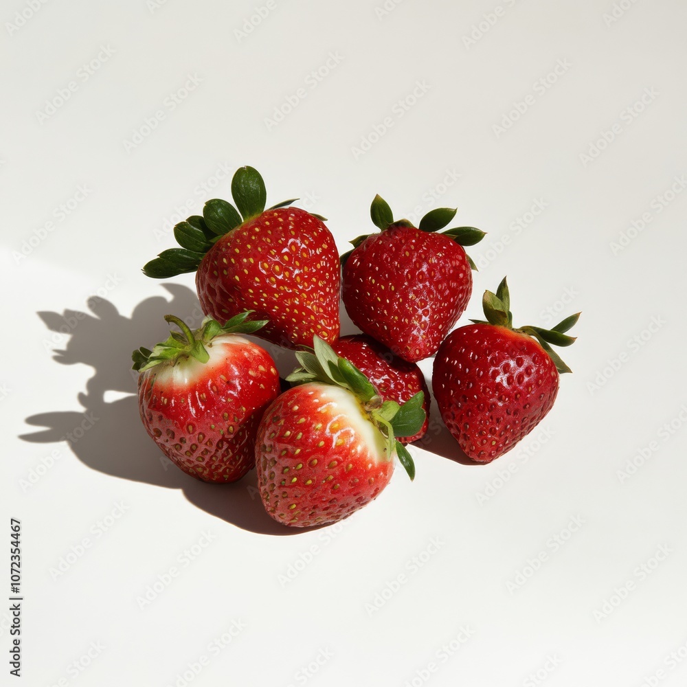 Fresh Strawberries: A vibrant cluster of ripe strawberries, bursting with juicy redness, ready for consumption or a tempting addition to a culinary masterpiece. Fresh Strawberries: A vibrant cluster of ripe strawberries, bursting with juicy redness, ready for consumption or a tempting addition to a culinary masterpiece.