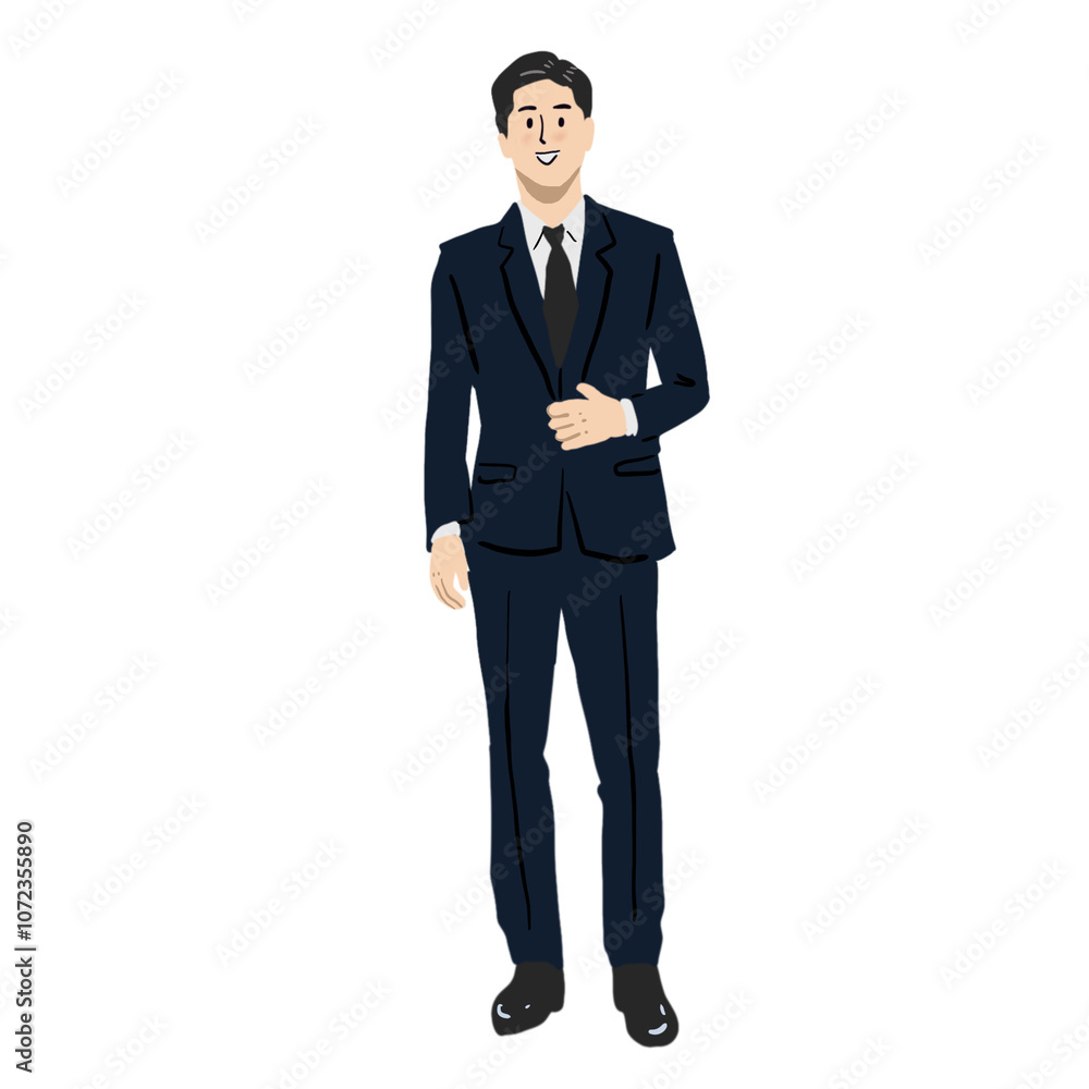 Illustration of Manager in Suit Illustration of Manager in Suit