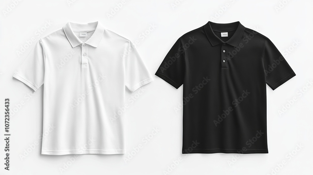 Blank Collar Polo Tee Mockup Template, Front and Back View for Print Design Presentation. Blank Collar Polo Tee Mockup Template, Front and Back View for Print Design Presentation.