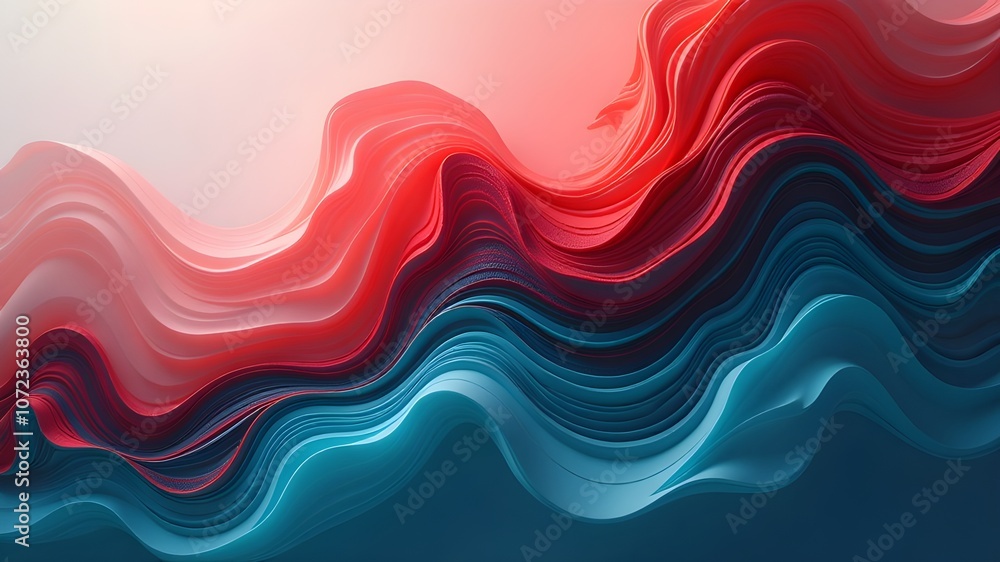 Abstract red and blue waves Abstract red and blue waves