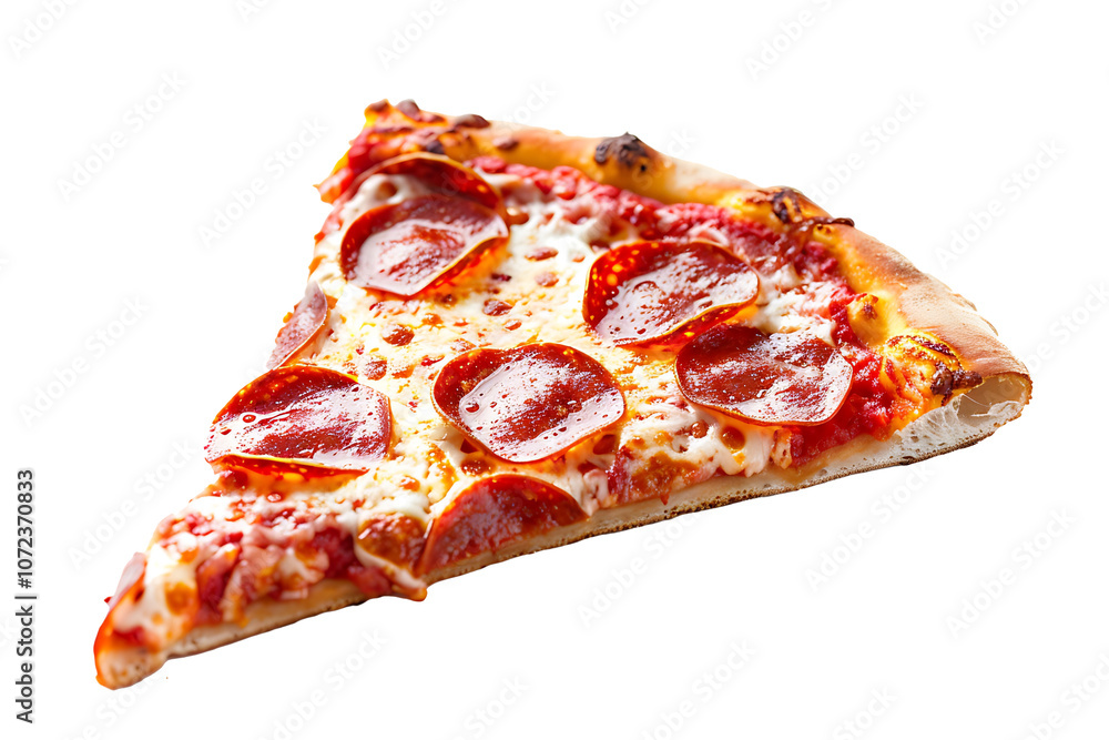 slice of pizza with pepperoni isolated on a transparent background slice of pizza with pepperoni isolated on a transparent background