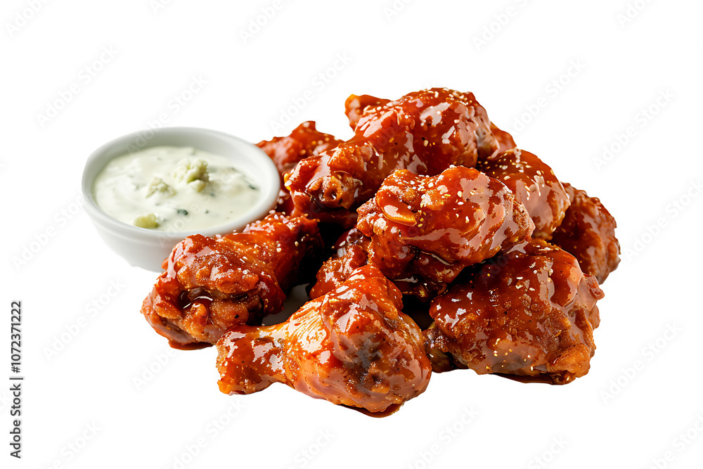 chicken wings with sauce isolated on a transparent background chicken wings with sauce isolated on a transparent background