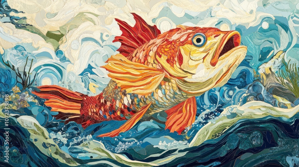 Fototapeta premium Paper Fish Art