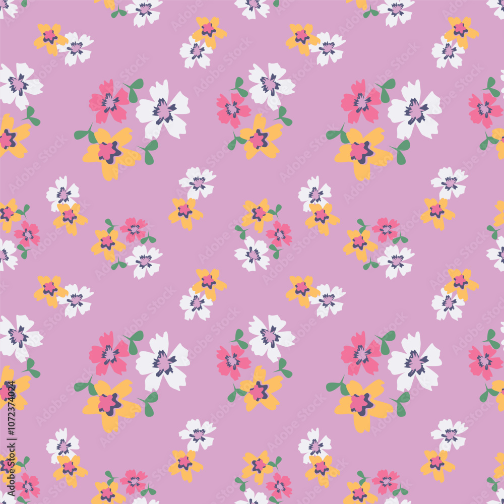 cute small flower seamless pattern on background cute small flower seamless pattern on background