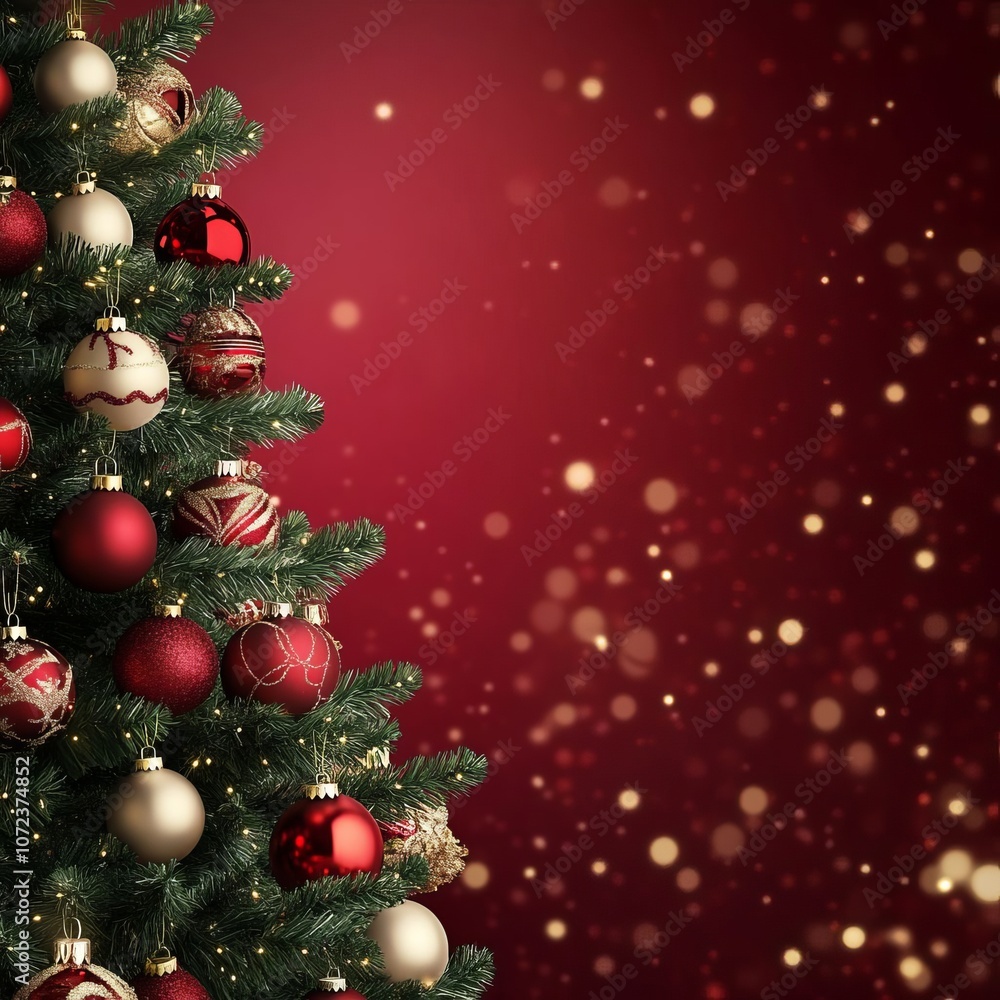 red christmas decoration background with ornaments red christmas decoration background with ornaments