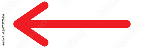 Red large forward or right pointing solid long arrow icon sketched as vector symbol. Long arrow icon. Vector trendy red long arrow left to right in flat style.
