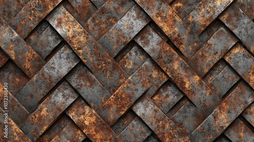 Rusty Metal Intertwined Pattern