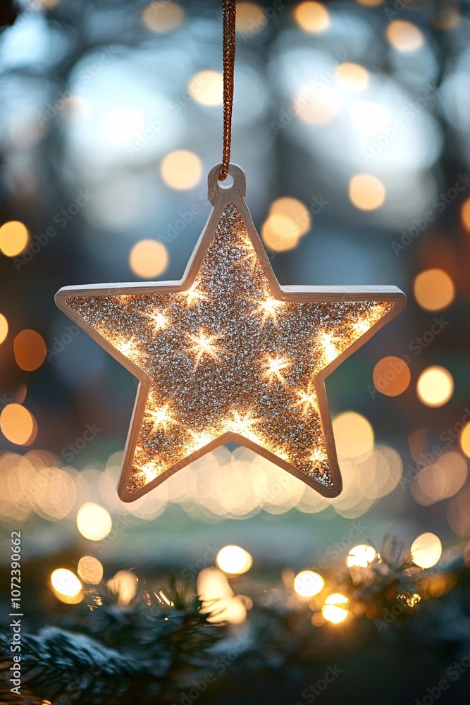 A star-shaped frame with glitter accents for a celebratory design A star-shaped frame with glitter accents for a celebratory design