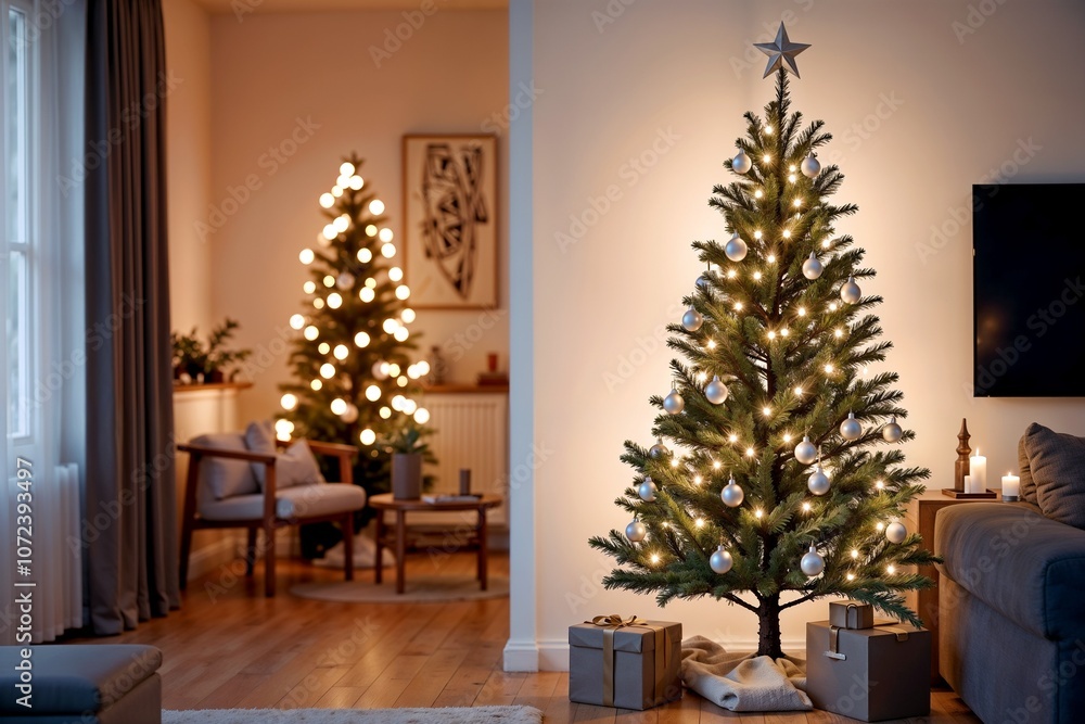 christmas tree in room christmas tree in room