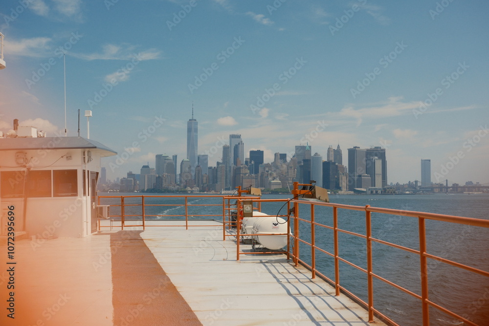 Fototapeta premium New York Staten Island Ferry Skyline