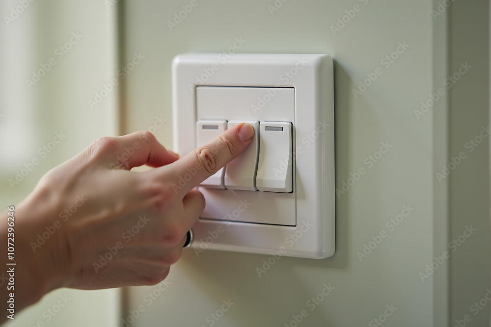 Turning Off Light Switch for Energy Conservation Turning Off Light Switch for Energy Conservation