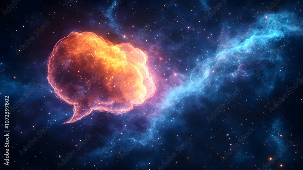 A Serene Ethereal Scene of Divine Conversation Through a Cosmic Luminance in Deep Blues and Purples A Serene Ethereal Scene of Divine Conversation Through a Cosmic Luminance in Deep Blues and Purples