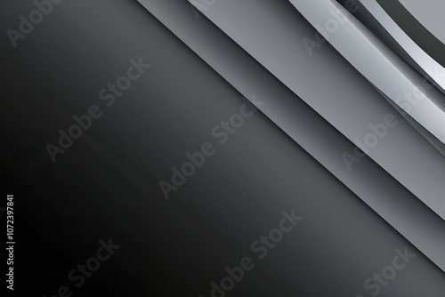 Elegant Monochrome Background with Minimalist Black Grey and Silver Gradient Pattern Design