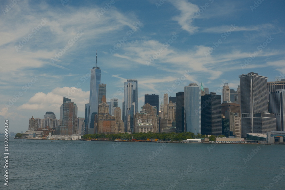 Fototapeta premium New York Staten Island Ferry Skyline