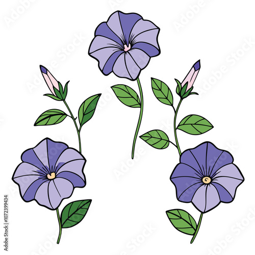 Flowers flat illustration . Beautiful Flowers icon