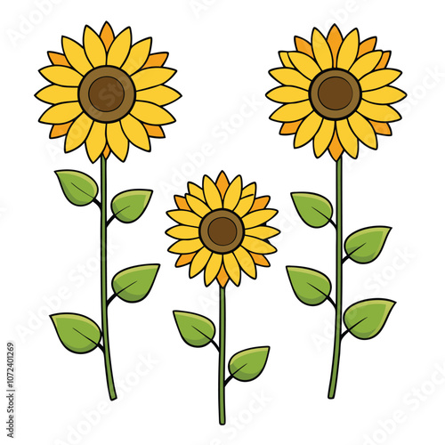 Flowers flat illustration . Beautiful Flowers icon