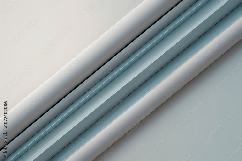 Obraz premium Futuristic Three-Dimensional Abstract Rounded Lines on a Light Background