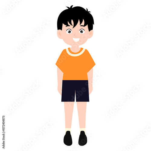 People Group Different Occupation Set Workers Profession Collection Flat Vector Illustration. boy character design