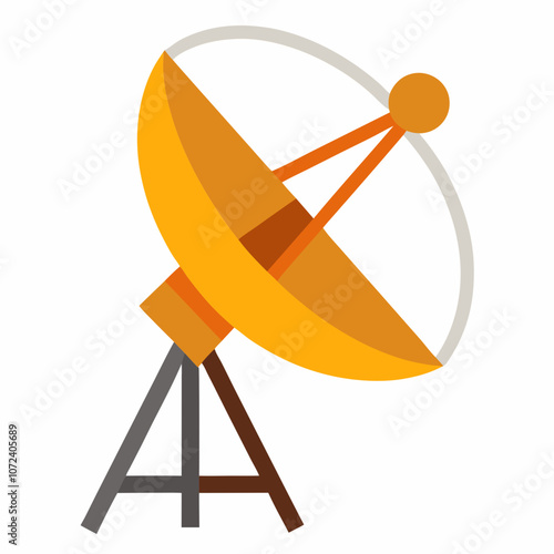 Vector Satellite Antenna on white background