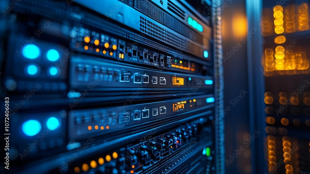 Network Engineer Cloud Server VM Cloud VM setup with simplified controls and data streams, no face, no body, flat design illustration Network Engineer Cloud Server VM Cloud VM setup with simplified controls and data streams, no face, no body, flat design illustration