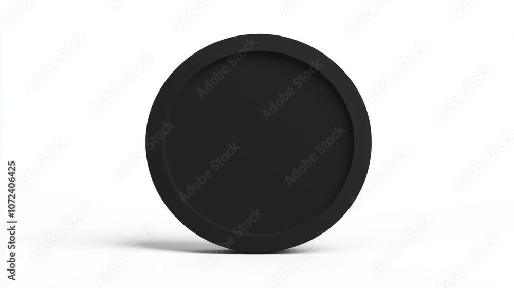 black round button on white black round button on white