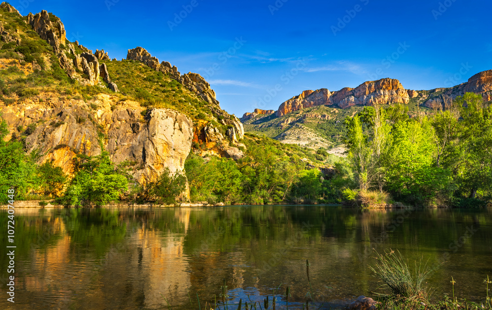 Fototapeta premium Rio segre camarasa spain.