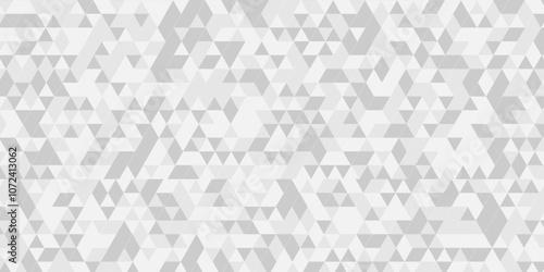 Vector overlap abstract white and gray geometric triangle low polygon surface. minimal diamond creative tile and fabric, mosaic metallic wallpaper background