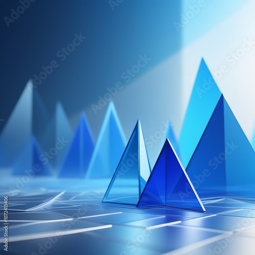 abstract blue background with triangles