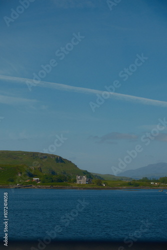 scottish town in the hills, isle of mull iona