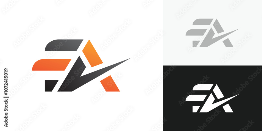 Letter FA Minimal Logo Vector Design Template. Letter FA Minimal Logo Vector Design Template.