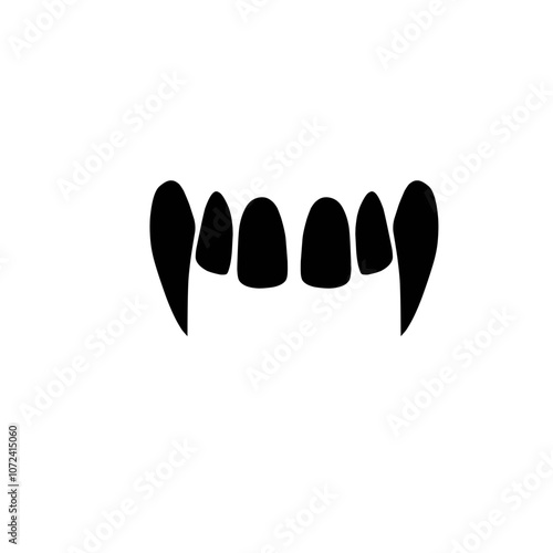 Vampire teeth silhouette