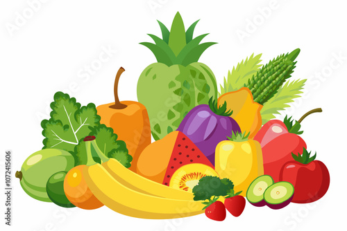 An appetizing illustration of fresh fruits