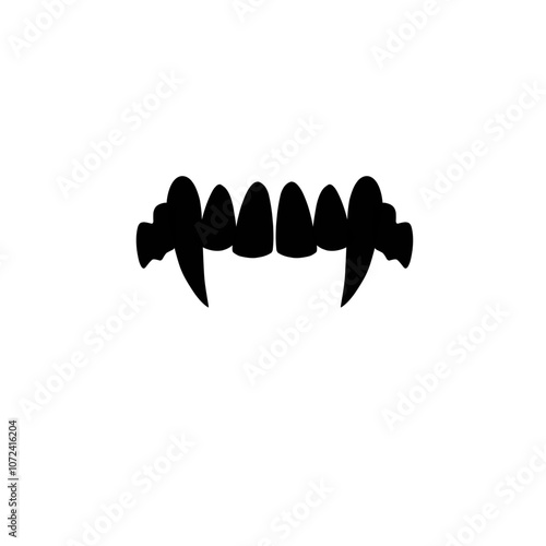 Vampire teeth silhouette