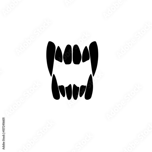 Vampire teeth silhouette