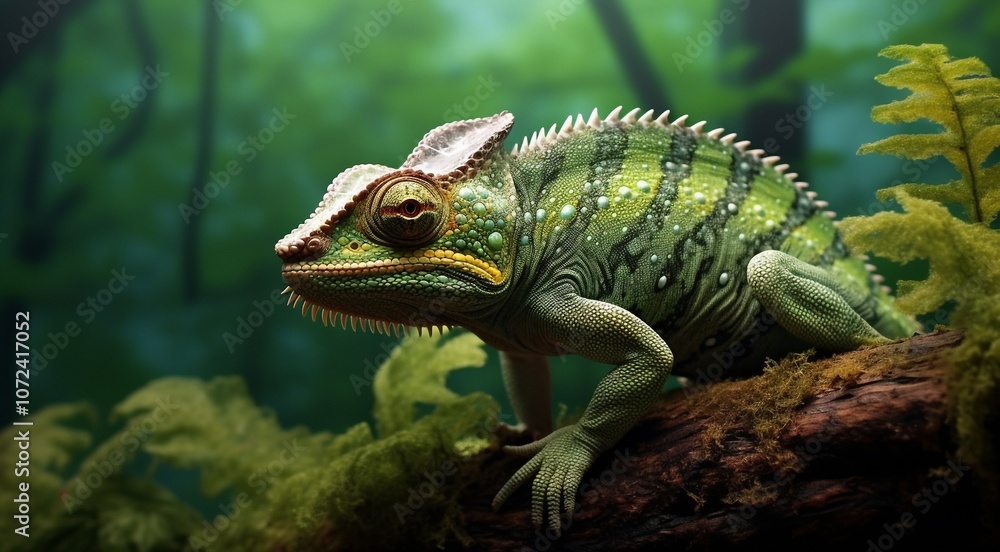 Obraz premium close up of chameleon in the nature