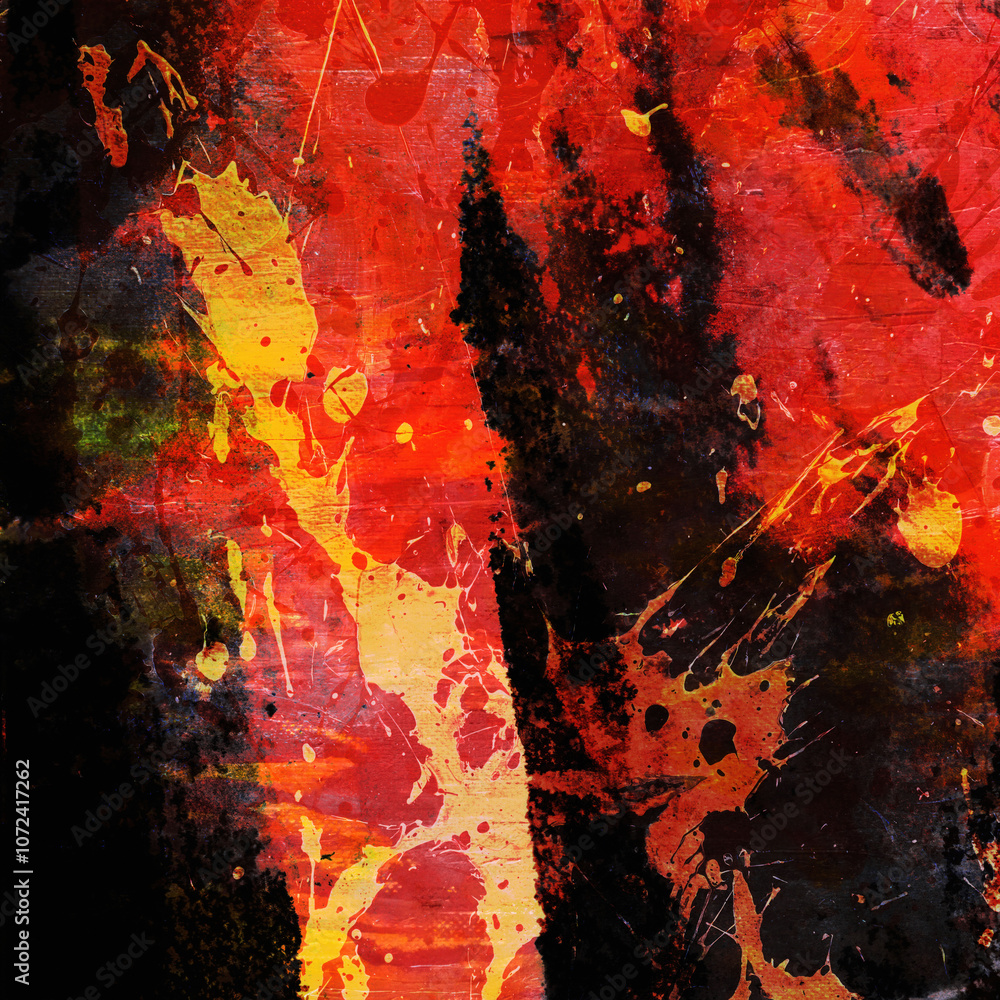 Abstract mixed media painting composition Abstract mixed media painting composition