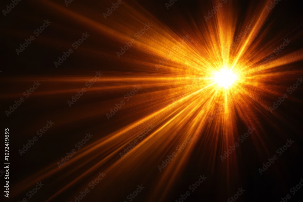 A Bright, Orange Light Radiating From a Central Point in a Dark Background A Bright, Orange Light Radiating From a Central Point in a Dark Background