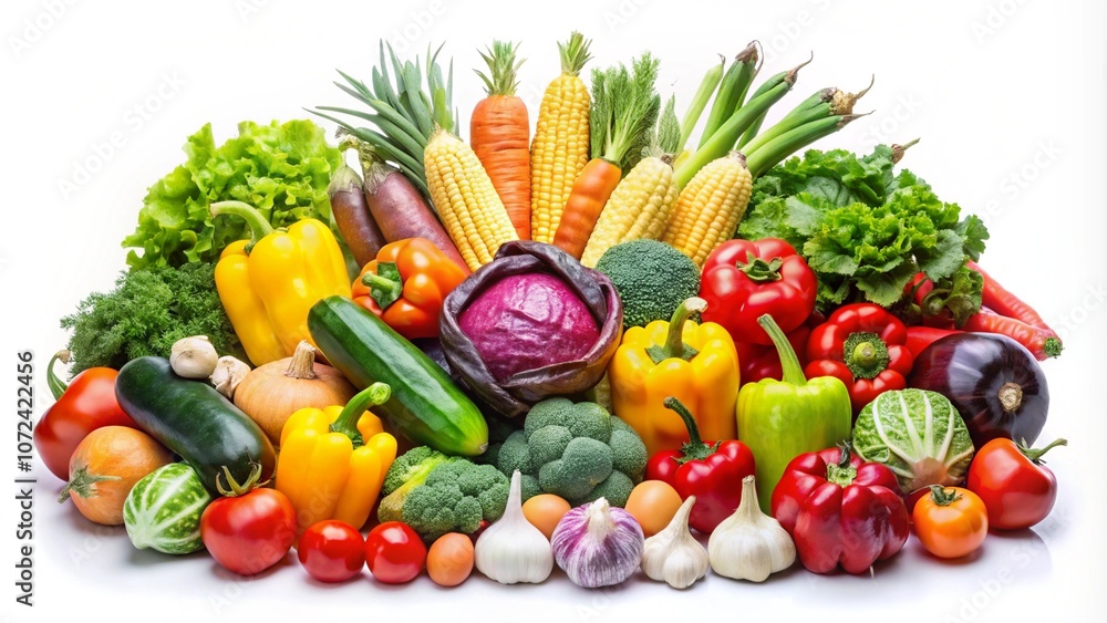 fresh vegetables on white background fresh vegetables on white background