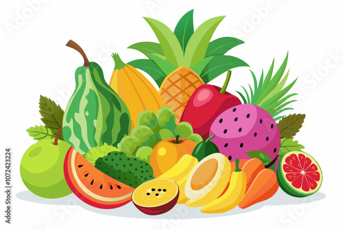 Assorted organic vegetables and fruits 