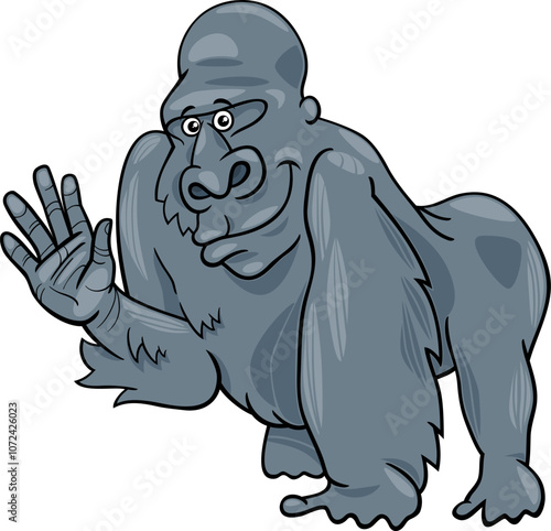 cartoon gorilla ape wild animal character