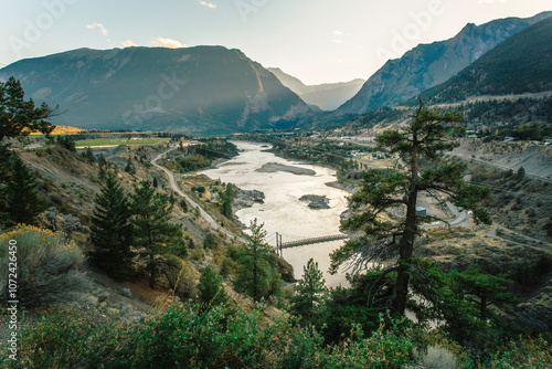 Lillooet panoramic view, British Columbia, Canada