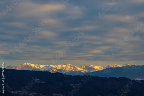 Landscape near Skofja Loka, Slovenia photo