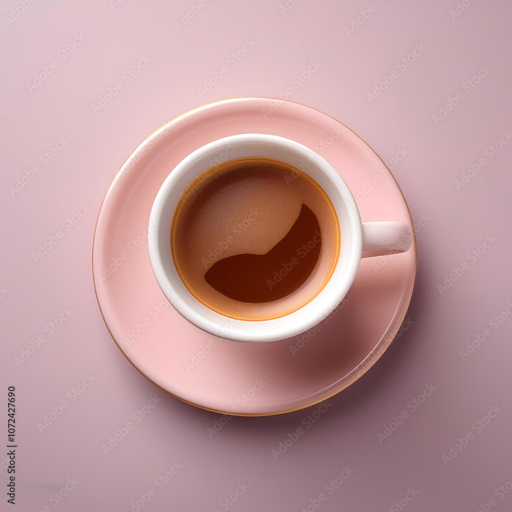 Cup of coffee, isolated on a Light Pastel Cup of coffee, isolated on a Light Pastel