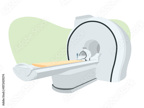 MRI machine isolated on white background