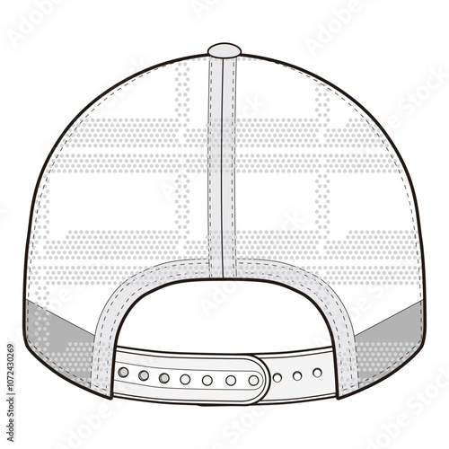 Vintage Baseball Cap Mockup - Back View
