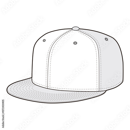 Fitted Snapback Cap Mockup

